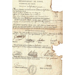 Assignat - Document concernant le graveur GATTEAUX - 1795