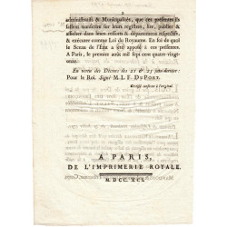 Assignat - Décret du 29 juillet 1791