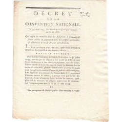 Assignat - Décret du 30 août 1793