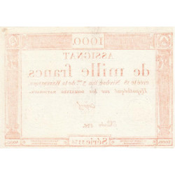 Assignat 50a - 1000 francs - 18 nivôse an 3 - Signature 12 - Série - 3336 - Etat : SUP+