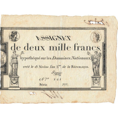 Assignat 51a - 2000 francs - 18 nivôse an 3 - Etat : SUP