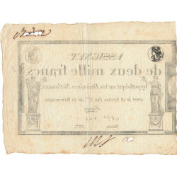 Assignat 51a - 2000 francs - 18 nivôse an 3 - Signature 27 - Série 777 - Etat : SUP