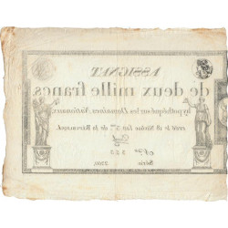 Assignat 51a - 2000 francs - 18 nivôse an 3 - Signature 14 - Série 2260 - Etat : TTB+