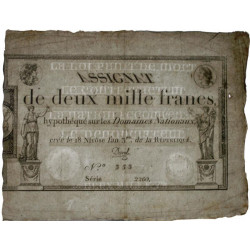 Assignat 51a - 2000 francs - 18 nivôse an 3 - Etat : TTB+