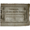 Assignat 51a - 2000 francs - 18 nivôse an 3 - Signature 14 - Série 2260 - Etat : TTB+