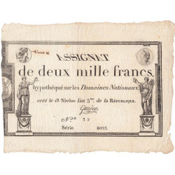 Assignat 51a - 2000 francs - 18 nivôse an 3 - Etat : SUP-