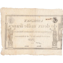 Assignat 51a - 2000 francs - 18 nivôse an 3 - Signature 18 - Série 8025 - Etat : SUP-