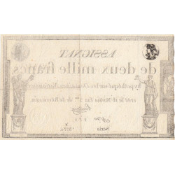 Assignat 51a - 2000 francs - 18 nivôse an 3 - Signature 25 - Série 8514 - Etat : SUP+