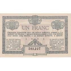 Amiens - Pirot 7-56 - 1 franc - 1922 - Etat : SPL