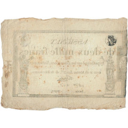 Assignat 51a - 2000 francs - 18 nivôse an 3 - Signature 2 - Série 9575 - Etat : TB+