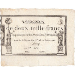Assignat 51a - 2000 francs - 18 nivôse an 3 - Etat : SUP+