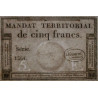 Mandat territorial 63a - 5 francs - 28 ventôse an 4 - Etat : SPL