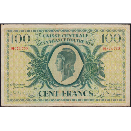 La Réunion - France Outre-Mer - Pick 39 - 100 francs - Série PQ - 02/02/1944 - Etat : TB+