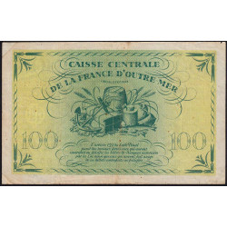 La Réunion - France Outre-Mer - Pick 39_1 - 100 francs - Série PQ - 02/02/1944 - Etat : TB+