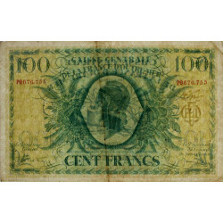 La Réunion - France Outre-Mer - Pick 39_1 - 100 francs - Série PQ - 02/02/1944 - Etat : TB+