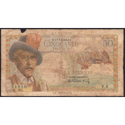 La Réunion - Pick 44 - 50 francs - Série Y.8 - 1948 - Etat : B