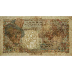 La Réunion - Pick 44 - 50 francs - Série A.30 - 1948 - Etat : TB+