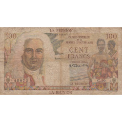 La Réunion - Pick 45 - 100 francs France Outre-Mer - 1947 - Etat : B+