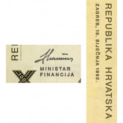 Croatie - Pick 25 - 10'000 dinara - Série A4 - 15/01/1992 - Etat : SUP