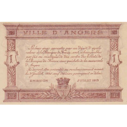 Angers (Maine-et-Loire) - Pirot 8-1 - 1 franc - Série D - 07/1915 - Etat : SPL