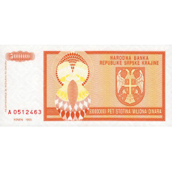 Croatie - Krajina - Pick R16 - 500'000'000 dinara - Série A - 1993 - Etat : NEUF