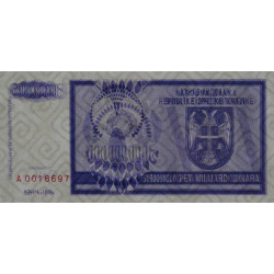 Croatie - Krajina - Pick R18 - 5'000'000'000 dinara - Série A - 1993 - Etat : NEUF