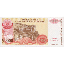 Croatie - Krajina - Pick R21 - 50'000 dinara - Série A - 1993 - Etat : NEUF