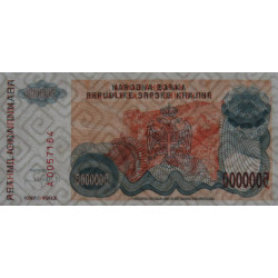 Croatie - Krajina - Pick R24 - 5'000'000 dinara - Série A - 1993 - Etat : NEUF