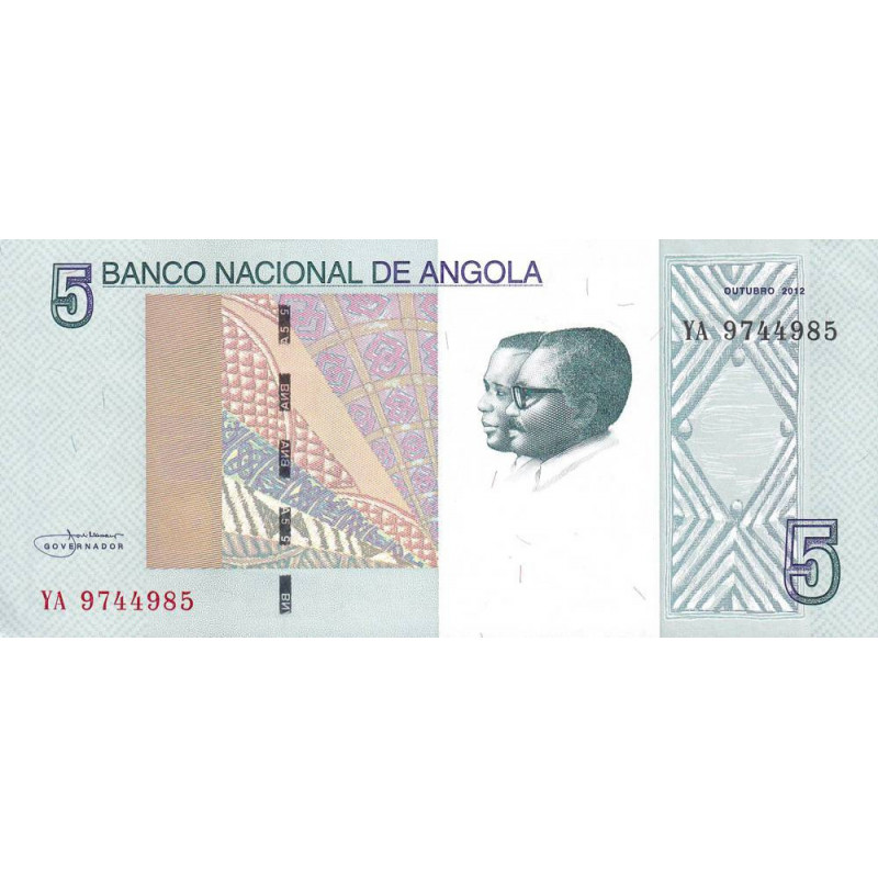 Angola - Pick 151A - 5 kwanzas - Série YA - 10/2012 - Etat : NEUF