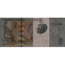 Angola - Pick 151A - 5 kwanzas - Série YA - 10/2012 - Etat : NEUF