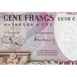 Belgique - Pick 134b_2 - 100 francs - Série - 27/08/1971 - Etat : NEUF