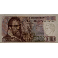 Belgique - Pick 134b_2 - 100 francs - Série - 27/08/1971 - Etat : NEUF