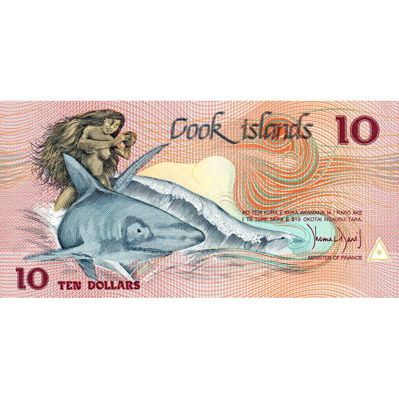 Cook (îles) - Pick 4a - 10 dollars - Série BAQ - 1987 - Etat : NEUF