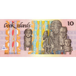Cook (îles) - Pick 4a - 10 dollars - Série BAQ - 1987 - Etat : NEUF