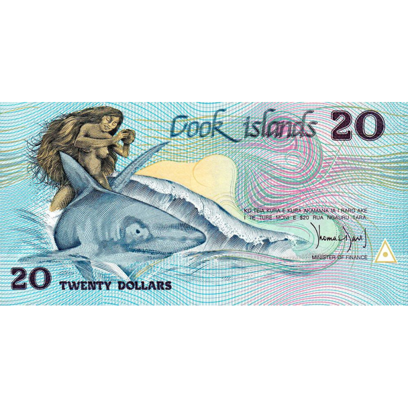 Cook (îles) - Pick 5a - 20 dollars - Série CAA - 1987 - Etat : NEUF