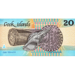 Cook (îles) - Pick 5a - 20 dollars - Série CAA - 1987 - Etat : NEUF