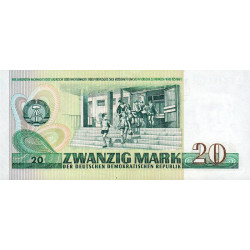 Allemagne RDA - Pick 29b - 20 mark der DDR - 1975 (1986) - Série AV - Etat : SPL