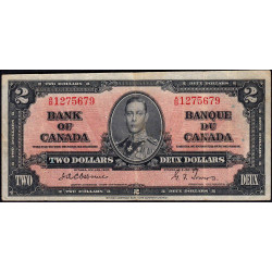 Canada - Pick 59a - 2 dollars - Série A/B - 02/01/1937 - Etat : TTB