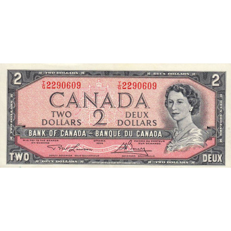 Canada - Pick 76d - 2 dollars - Série T/G - 1954 (1973) - Etat : SUP+