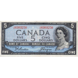 Canada - Pick 77a - 5 dollars - Série Y/C - 1954 - Etat : TTB+