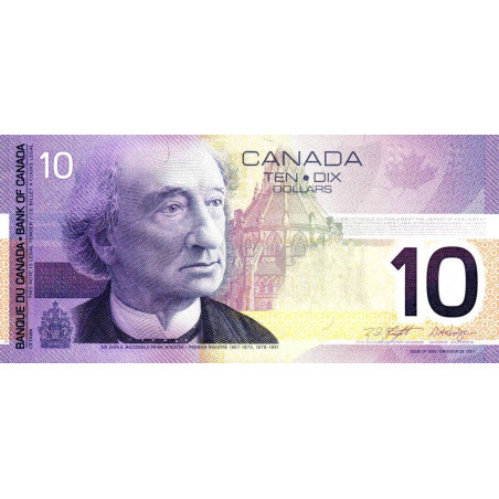 Canada - Pick 102b - 10 dollars - Série FEG - 2001 - Etat : NEUF