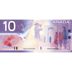 Canada - Pick 102b - 10 dollars - Série FEG - 2001 - Etat : NEUF
