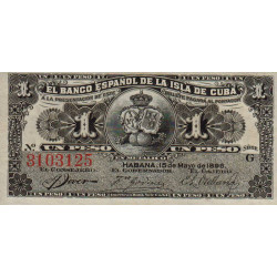 Cuba - Pick 47a - 1 peso - Série G - 15/05/1896 - Etat : NEUF