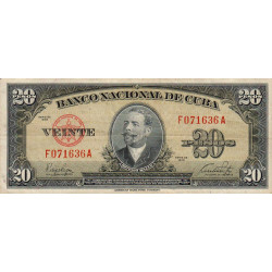 Cuba - Pick 80a - 20 pesos - 1949 - Etat : TTB
