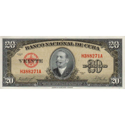 Cuba - Pick 80b - 20 pesos - 1958 - Etat : SPL