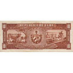 Cuba - Pick 88c - 10 pesos - Série N A - 1960 - Etat : SUP