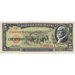 Cuba - Pick 91a - 5 pesos - 1958 - Etat : NEUF
