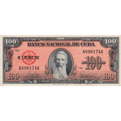 Cuba - Pick 93a - 100 pesos - Série A A - 1959 - Etat : pr.NEUF