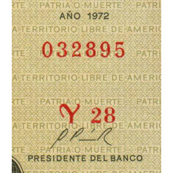 Cuba - Pick 102a_5 - 1 peso - Série Y 28 - 1972 - Etat : NEUF