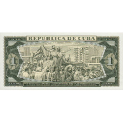 Cuba - Pick 102b_5 - 1 peso - Série CA 37 - 1982 - Etat : NEUF